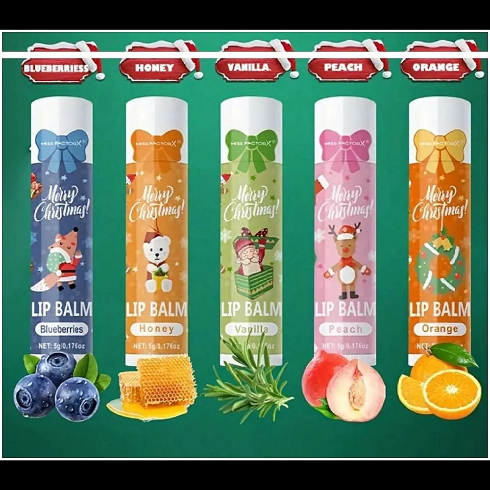🆕️10 FESTIVE LIP BALM CHRISTMAS GIFT BOXED SET -  MULTI~FLAVOR COLLECTION☃️❄️🎅